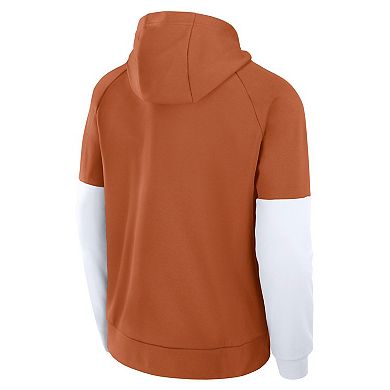 Men's Nike Texas Orange Burnt Orange Texas Longhorns Fitness Performance Pullover Hoodie