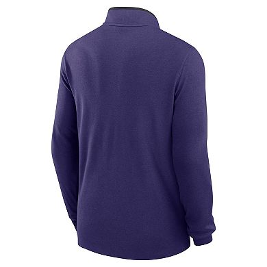 Men's Nike Purple TCU Horned Frogs Coaches Courtside Basketball Victory Performance Quarter-Zip Top