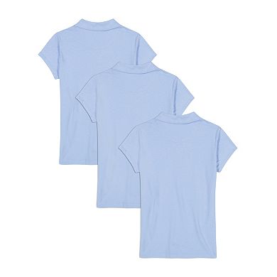 Girls 6-16 Approved Schoolwear 3-Pack Short Sleeve Uniform Polo