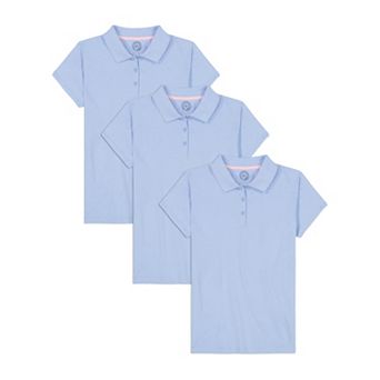 Girls 6-16 Approved Schoolwear 3-Pack Short Sleeve Uniform Polo