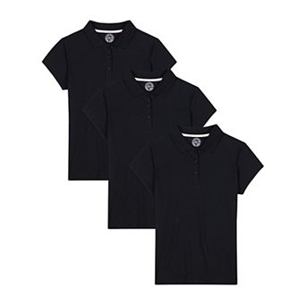 Girls 6-16 Approved Schoolwear 3-Pack Short Sleeve Uniform Polo