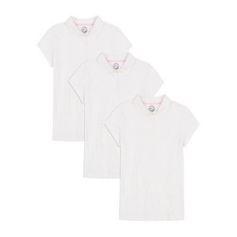 Girls 6-16 Approved Schoolwear 3-Pack Short Sleeve Uniform Polo