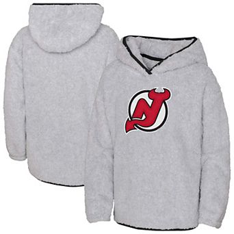 Girls Youth Gray New Jersey Devils Ultimate Teddy Fleece Pullover Hoodie