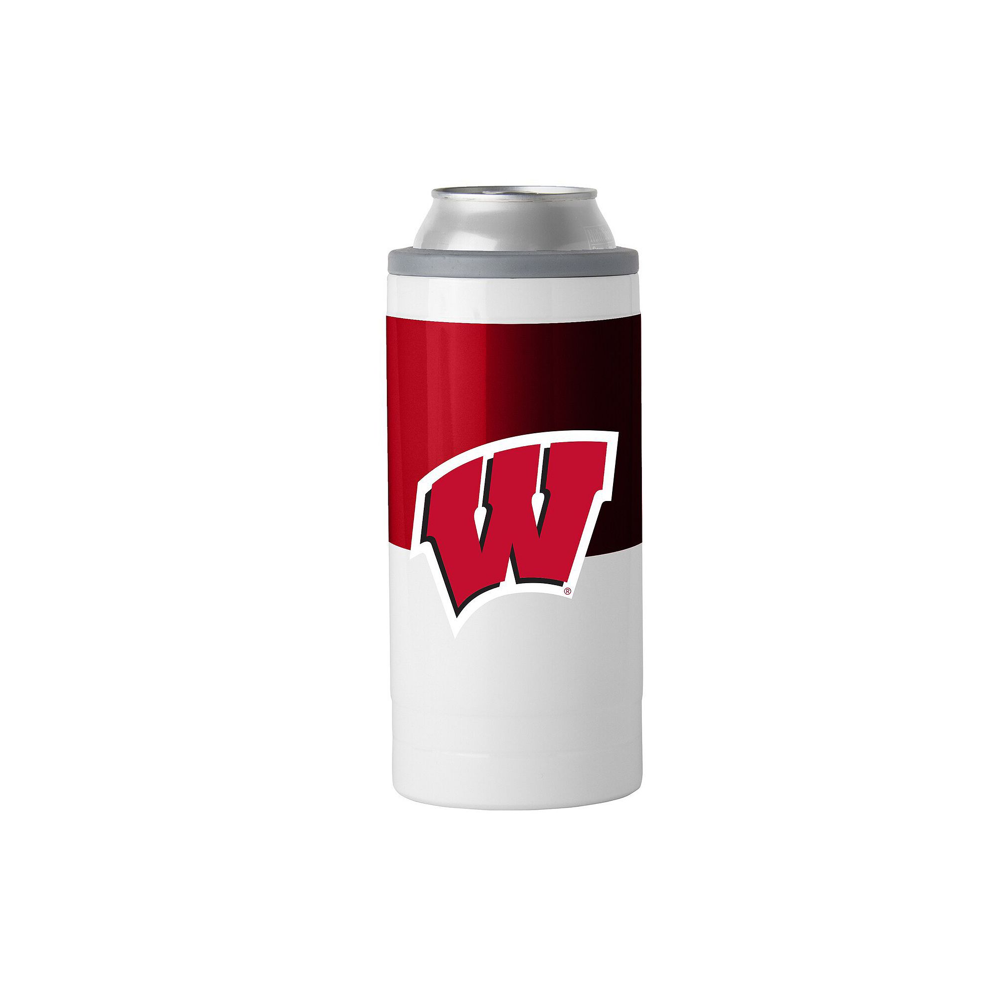 Wisconsin Badgers 12oz. Colorblock Slim Can Cooler, Team