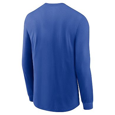 Men's Nike Royal Duke Blue Devils Basketball Icon Two-Hit Long Sleeve T-Shirt