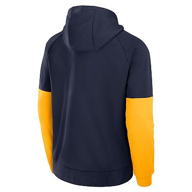Men's Nike Navy West Virginia Mountaineers Fitness Performance Pullover Hoodie