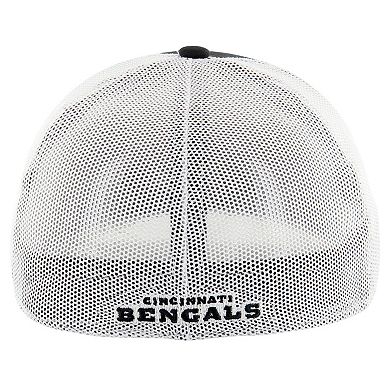 Men's '47 Black Cincinnati Bengals Thrash Structured Stretch Fit Hat