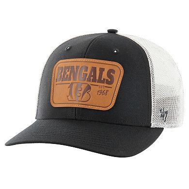 Men's '47 Black Cincinnati Bengals Thrash Structured Stretch Fit Hat