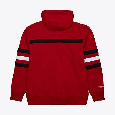 Men's Mitchell & Ness Red Detroit Red Wings Head Coach Slogan Pullover Hoodie