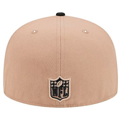 Men's New Era Tan Pittsburgh Steelers Logo Main 59FIFTY Fitted Hat