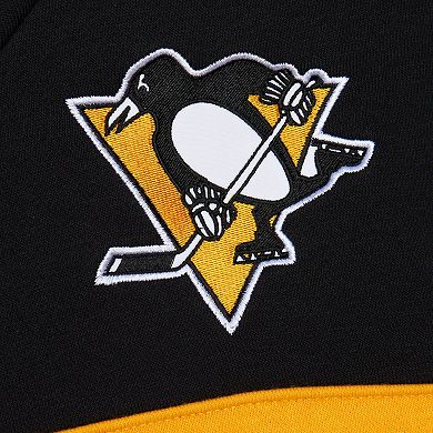 Men's Mitchell & Ness Black Pittsburgh Penguins Head Coach Slogan Pullover Hoodie