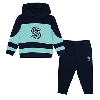 Toddler Black/Blue Seattle Kraken Puck Hero Fleece Hoodie and Sweatpants Set