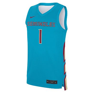 Men's Nike #1 Turquoise Florida State Seminoles Alternate Replica Jersey
