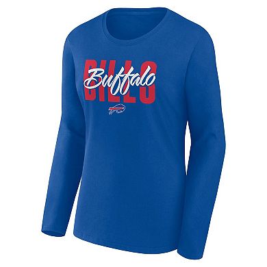 Women's Royal Buffalo Bills Grip Long Sleeve T-Shirt
