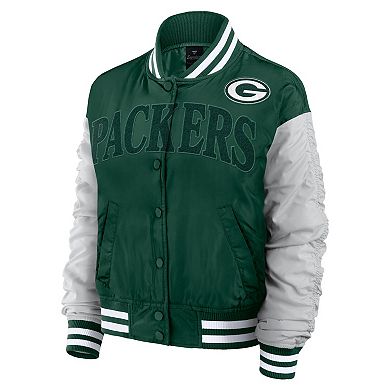 Women's Fanatics Green Green Bay Packers Elements Wave Full-Snap Jacket