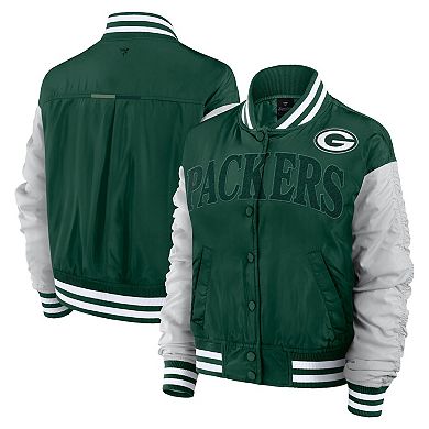 Women's Fanatics Green Green Bay Packers Elements Wave Full-Snap Jacket
