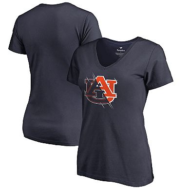 Women's Navy Auburn Tigers X Ray V-Neck T-Shirt