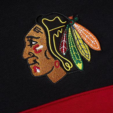 Men's Mitchell & Ness Black Chicago Blackhawks Head Coach Slogan Pullover Hoodie