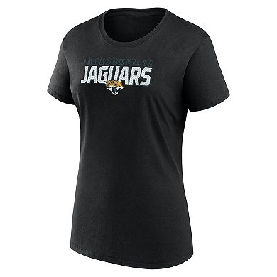 Women's Logo Athletic Black Jacksonville Jaguars Lean Cotton T-Shirt