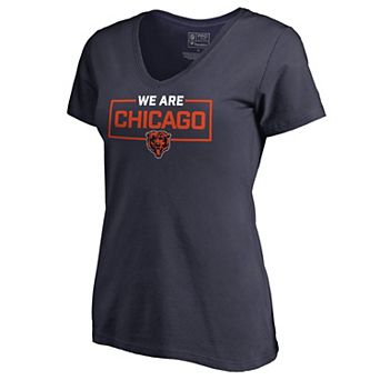 Women's Navy Chicago Bears We Are Icon V-Neck T-Shirt