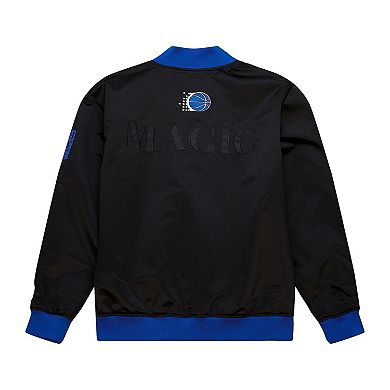 Men's Mitchell & Ness Black Orlando Magic Hardwood Classics Team OG 3.0 Lightweight Satin Full-Snap Jacket