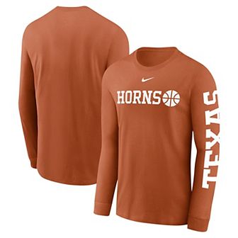 Men's Nike Texas Orange Texas Longhorns Basketball Icon Two-Hit Long Sleeve T-Shirt