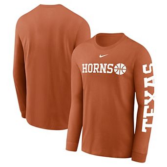Men's Nike Texas Orange Texas Longhorns Basketball Icon Two-Hit Long Sleeve T-Shirt