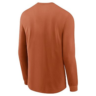 Men's Nike Texas Orange Texas Longhorns Basketball Icon Two-Hit Long Sleeve T-Shirt