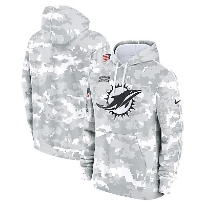 Men s Nike Arctic Camo Miami Dolphins 2024 Salute to Service Club Fleece Pullover Hoodie