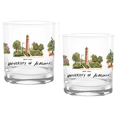 Alabama Crimson Tide 2-Pack 14oz. Laura Wilcox University Rocks Set