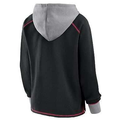 Women's Black Atlanta Falcons Boom Fleece Pullover V-Neck Hoodie