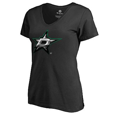 Women's Black Dallas Stars Midnight Mascot V-Neck T-Shirt