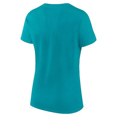 Women's Logo Athletic Aqua Miami Dolphins Lean Cotton T-Shirt