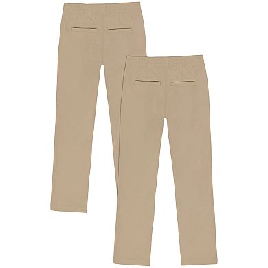 Girls 6-16 Approved Schoolwear 2-Pack Pull-On Stretch Twill Uniform Pants