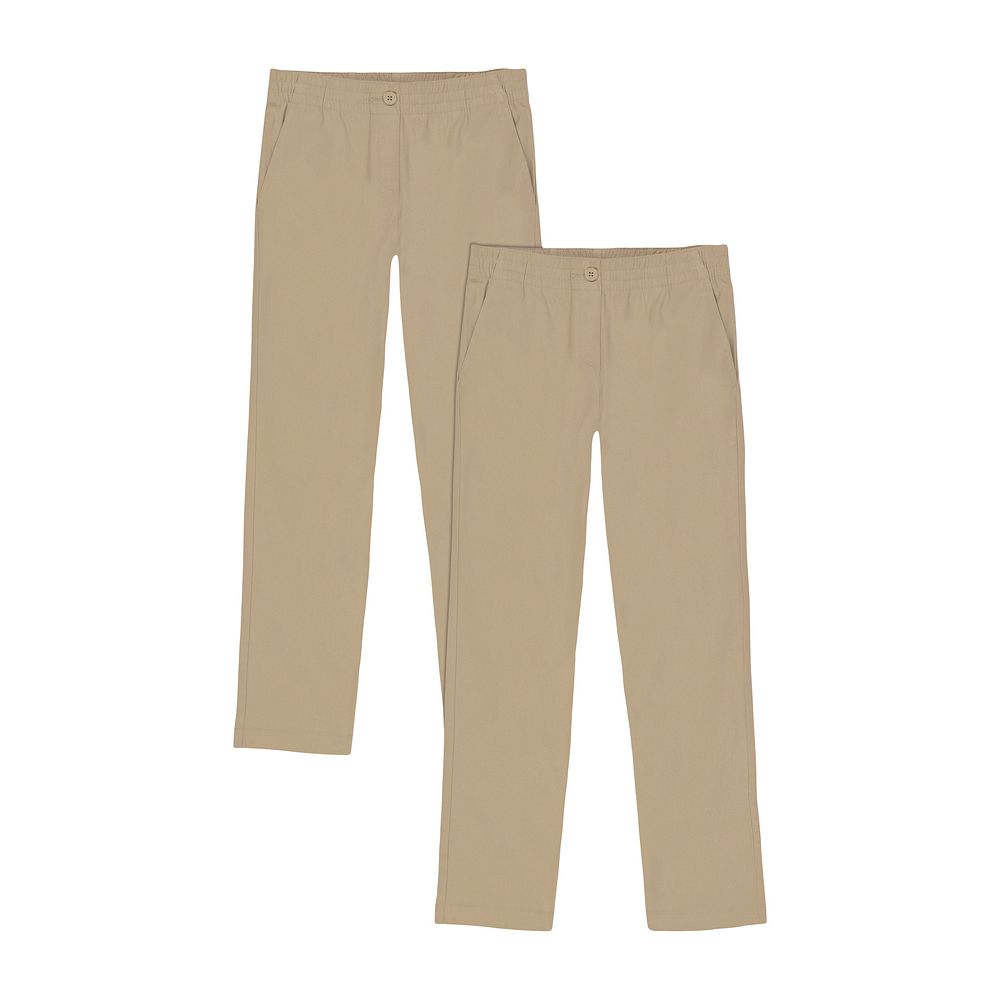 Girls 6-16 Approved Schoolwear 2-Pack Pull-On Stretch Twill