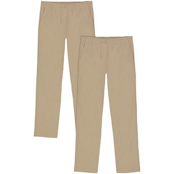 Girls 6-16 Approved Schoolwear 2-Pack Pull-On Stretch Twill Uniform Pants