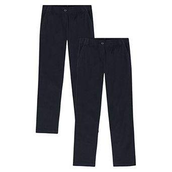 Girls 6-16 Approved Schoolwear 2-Pack Pull-On Stretch Twill Uniform Pants