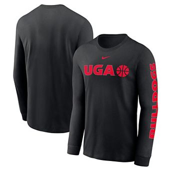 Men's Nike Black Georgia Bulldogs Basketball Icon Two-Hit Long Sleeve T-Shirt