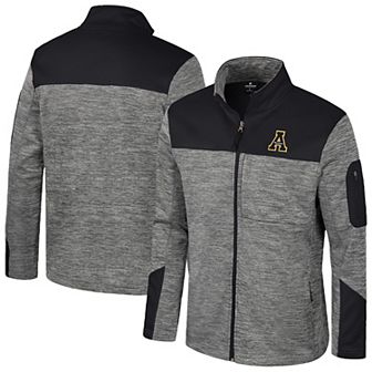Men's Colosseum Gray/Black Appalachian State Mountaineers Guard Full-Zip Jacket