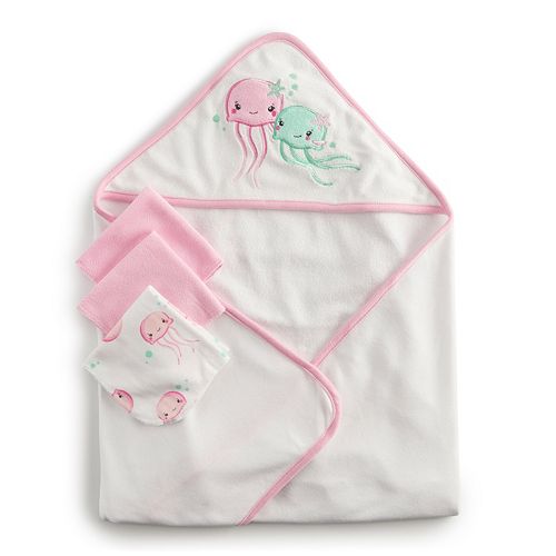 Just Born Hooded Towel & Washcloth Set