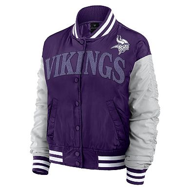 Women's Fanatics Purple Minnesota Vikings Elements Wave Full-Snap Jacket