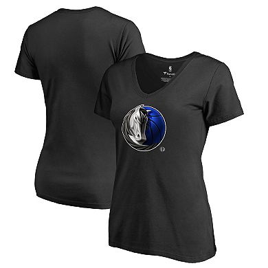 Women's Black Dallas Mavericks Midnight Mascot V-Neck T-Shirt