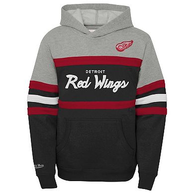 Youth Mitchell & Ness Red Detroit Red Wings Head Coach Pullover Hoodie