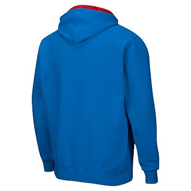 Men's Colosseum Navy Ole Miss Rebels Arch & Logo 3.0 Full-Zip Hoodie