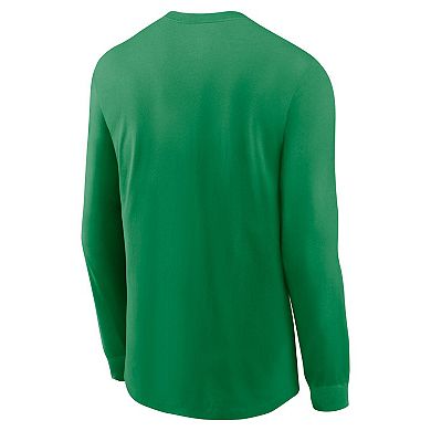 Men's Nike Green Oregon Ducks Basketball Icon Two-Hit Long Sleeve T-Shirt