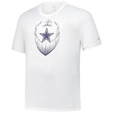 Men's Nike White Dallas Cowboys Big & Tall Blitz Legend Icon Performance T-Shirt