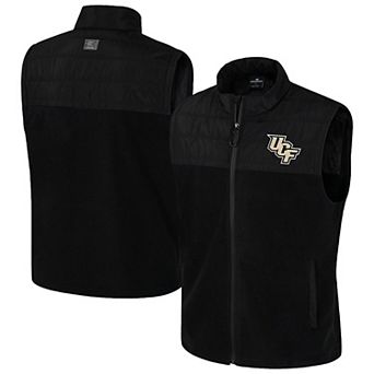 Men's Colosseum Black UCF Knights Block The Sun Full-Zip Vest