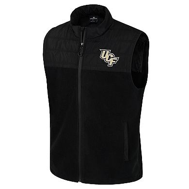 Men's Colosseum Black UCF Knights Block The Sun Full-Zip Vest