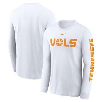 Men's Nike White Tennessee Volunteers Basketball Icon Two-Hit Long Sleeve T-Shirt
