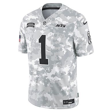 Men's Nike Sauce Gardner Arctic Camo New York Jets 2024 Salute to Service Limited Jersey